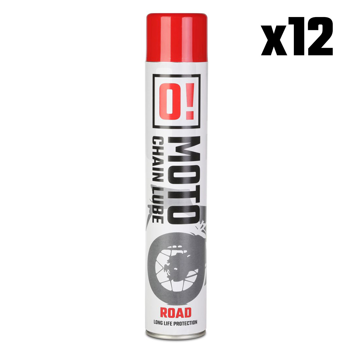 OMOTO sada 12 kus sprej mazivo do řetězu 750ML ROAD O! mazivo na řetězy (O!MOTO) (OLE-006) (set 12 kus)